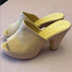 Allegra K Women's light pink Peep Toe Mules size 7